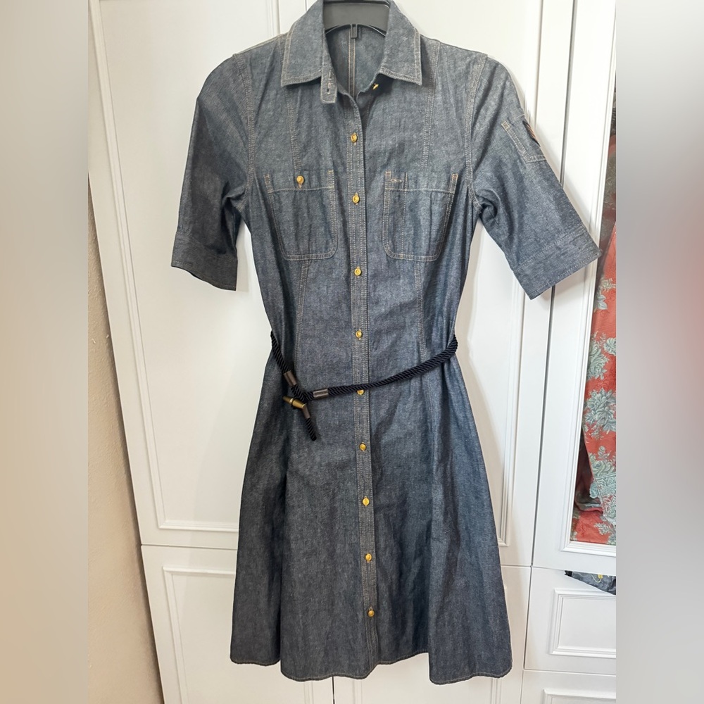 Ralph Lauren Denim Shirt Dress with Black Belt